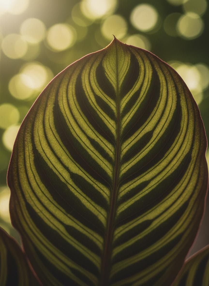 Close-up of a healthy leaf and stem