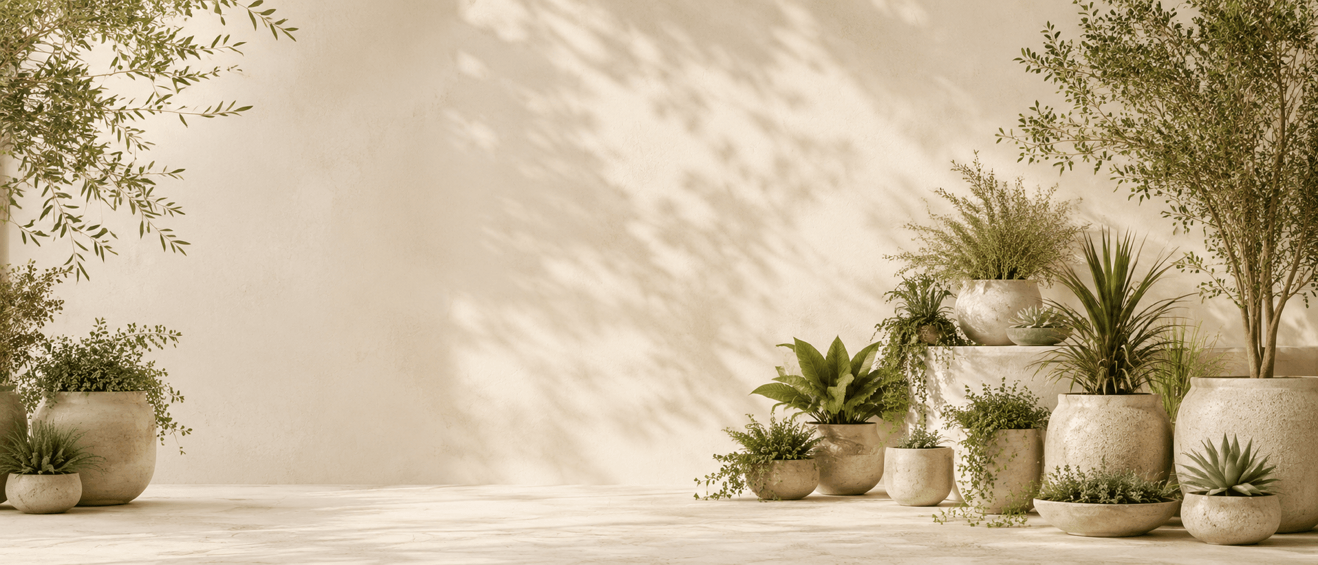 Soft botanical studio backdrop